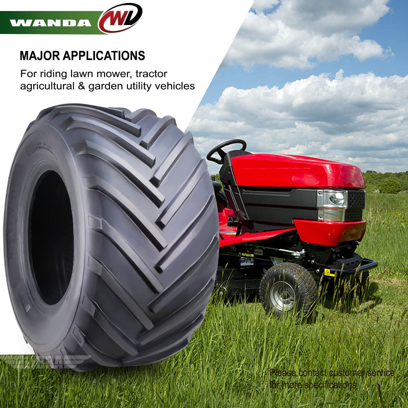 Amazon.com: WANDA 26X12-12 Lawn Mower Agriculture Farm Tractor
